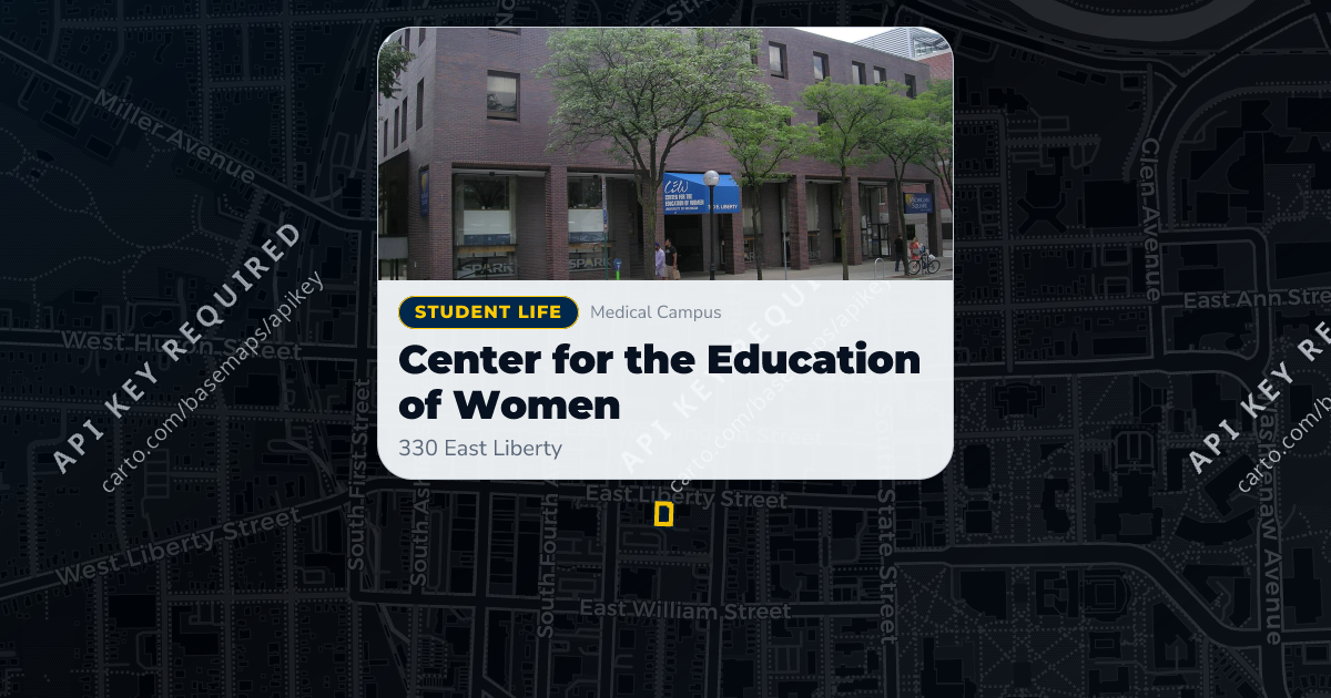 Cew Building Center for the Education of Women (CEW) | MGuide UMich