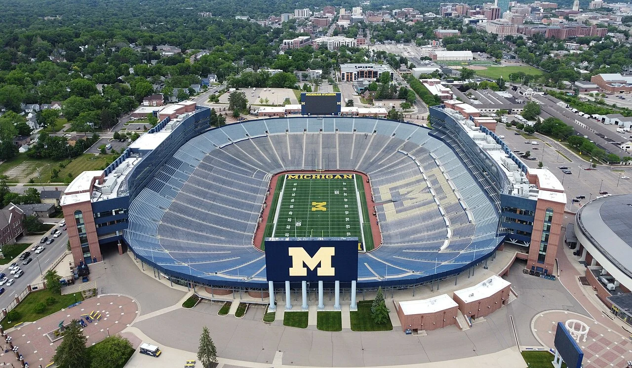 Aerial view of Michigan Stadium, the Big House
